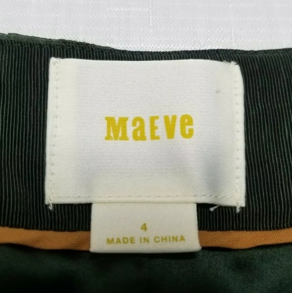 Anthropologie Maeve Pencil Skirt Olive Green 4 and - Picture 2 of 3